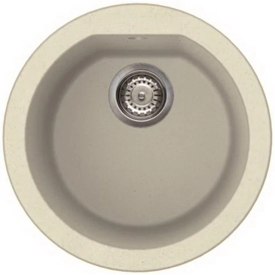 Elleci Fox Round gránit mosogató G62 Bianco Antico 430mm