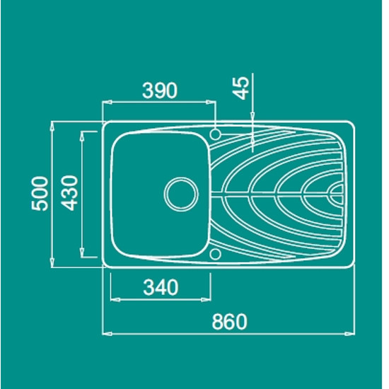 Elleci Master 400 gránit mosogató G53 Terra 840x480mm