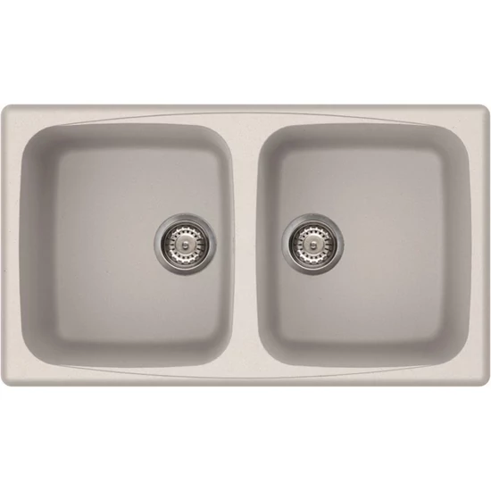 Elleci Master 450 gránit mosogató G68 Bianco Titano 840x480mm