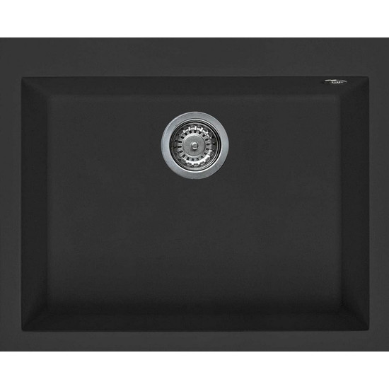 Elleci Quadra 110 gránit mosogató G40 Full Black 590x480mm Elleci Quadra 110 gránit mosogató G40 Full Black 590x480mm
