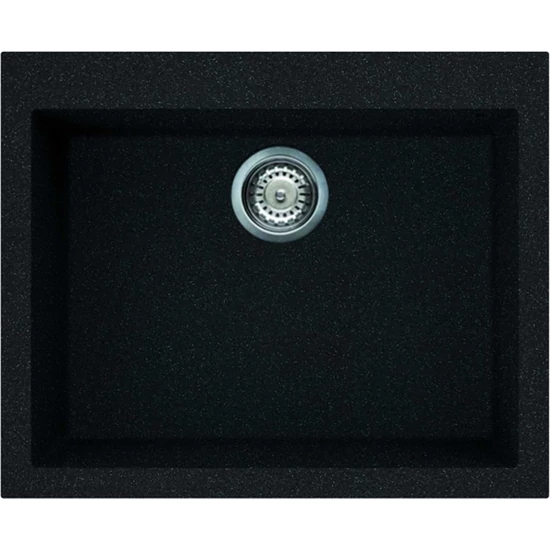 Elleci Quadra 110 gránit mosogató G54 Nero 590x480mm