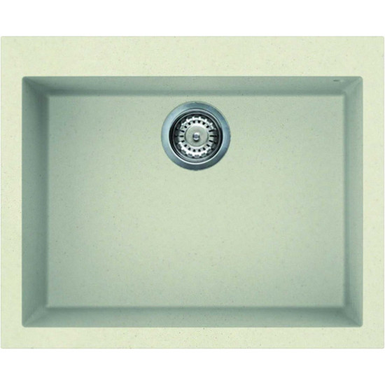 Elleci Quadra 110 gránit mosogató G62 Bianco Antico 590x480mm Elleci Quadra 110 gránit mosogató G62 Bianco Antico 590x480mm