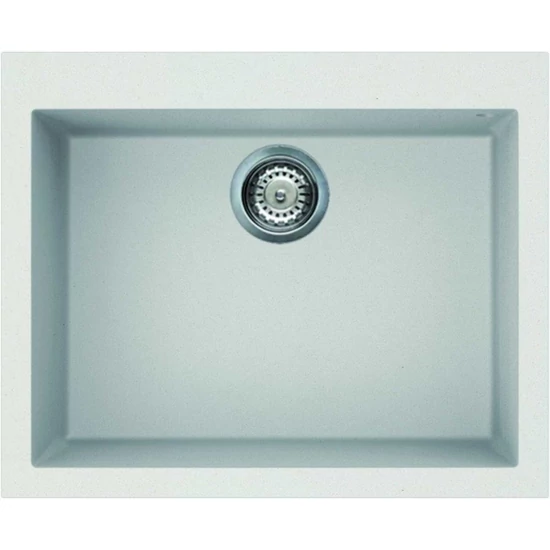 Elleci Quadra 110 gránit mosogató G68 Bianco Titano 590x480mm