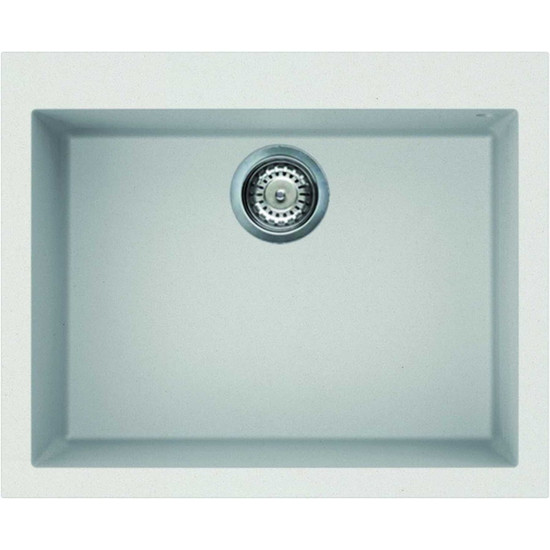 Elleci Quadra 110 gránit mosogató G68 Bianco Titano 590x480mm Elleci Quadra 110 gránit mosogató G68 Bianco Titano 590x480mm