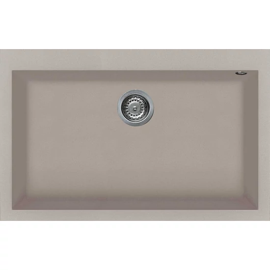 Elleci Quadra 130 gránit mosogató G43 Tortora 770x480mm