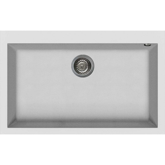 Elleci Quadra 130 gránit mosogató G68 Bianco Titano 770x480mm Elleci Quadra 130 gránit mosogató G68 Bianco Titano 770x480mm