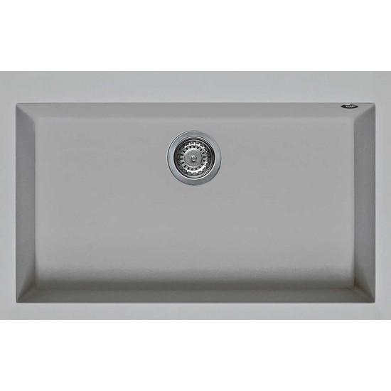 Elleci Quadra 130 gránit mosogató M79 Aluminium 770x480mm