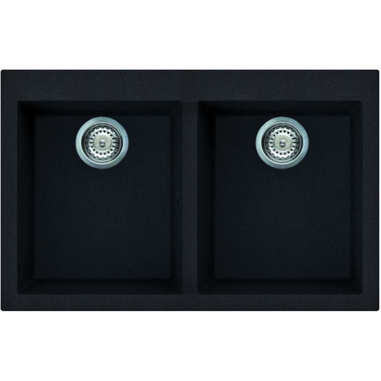 Elleci Quadra 350 gránit mosogató G40 Full Black 760x480mm Elleci Quadra 350 gránit mosogató G40 Full Black 760x480mm