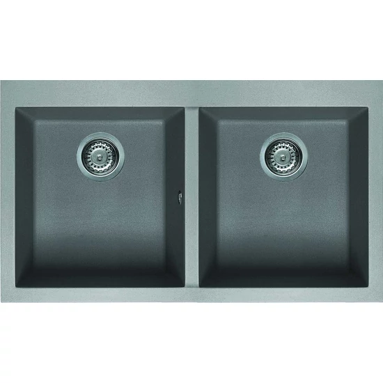 Elleci Quadra 350 gránit mosogató G48 Cemento 760x480mm