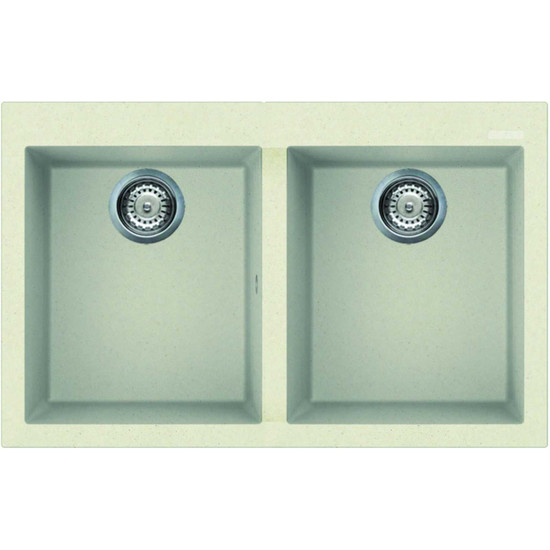 Elleci Quadra 350 gránit mosogató G62 Bianco Antico 760x480mm Elleci Quadra 350 gránit mosogató G62 Bianco Antico 760x480mm