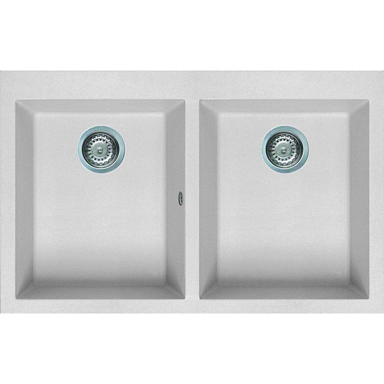 Elleci Quadra 350 gránit mosogató G68 Bianco Titano 760x480mm Elleci Quadra 350 gránit mosogató G68 Bianco Titano 760x480mm