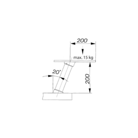 Pult tartó konzol E5801 Ferde 50x200mm Antikolt