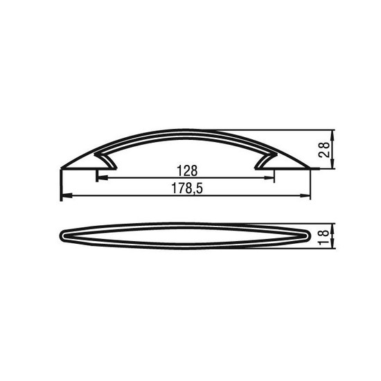 Fogantyú 1253-180 PB21 Alumínium fém