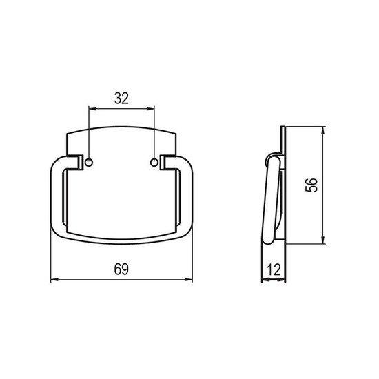 Fogantyú 1816-69 ZN21 32mm Nikkel