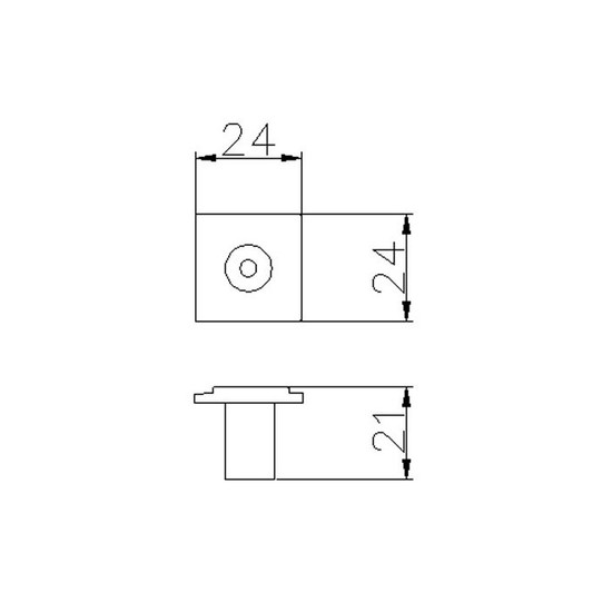 Fogantyú 2076-24 ZN10 24x24x21 Antikolt