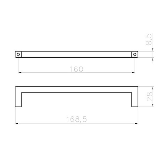 Fogantyú 2108-168 ZN21 160mm Nikkel