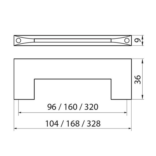 Fogantyú 2183-328 ZN1 KRÓM FÉM 320