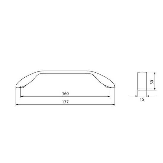 Fogantyú 2266-177ZN16 160mm Fekete nikkel Fogantyú 2266-177ZN16 160mm Fekete nikkel