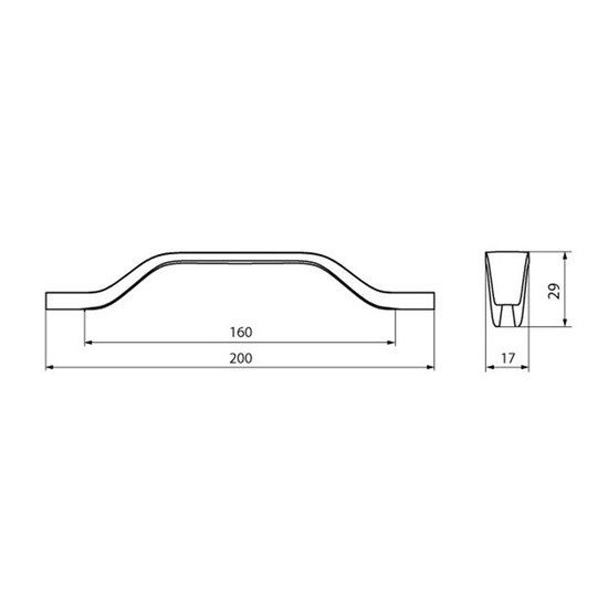 Fogantyú 2318-200ZN74 Vörösréz 160mm