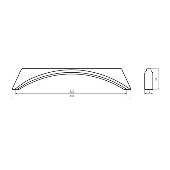 Fogantyú 2341-345ZN16 Fekete nikkel 320mm Fogantyú 2341-345ZN16 Fekete nikkel 320mm