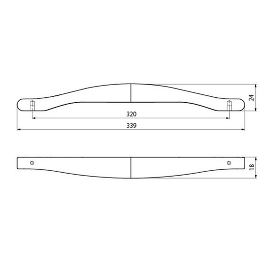 Fogantyú 2356-339ZN16 Matt fekete 320mm