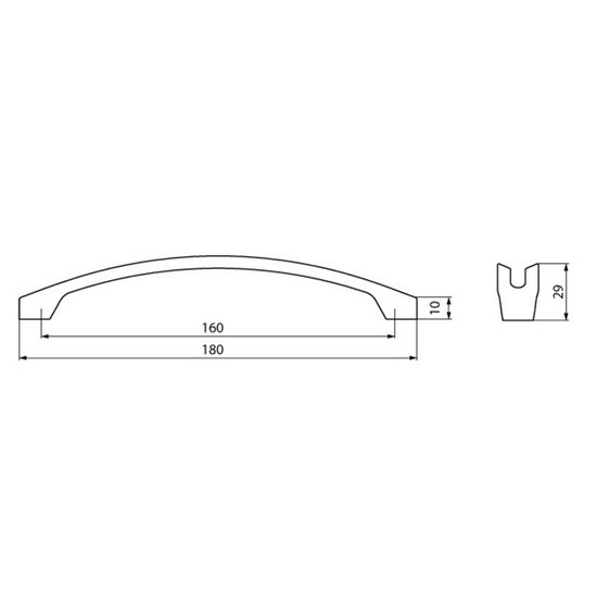 Fogantyú 2374-180ZN1 180mm Króm