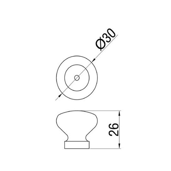 Fogantyú 423-30 Olasz Alma Fa Gomb