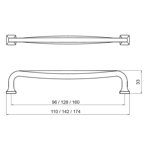 Fogantyú 752.096.00D1 ANTIK FIRENZE FÉM 96