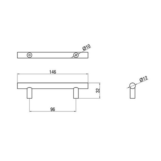 Fogantyú A001-096-146 96 Aluminium