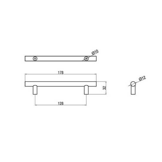 Fogantyú A001-128-178 128 Aluminium