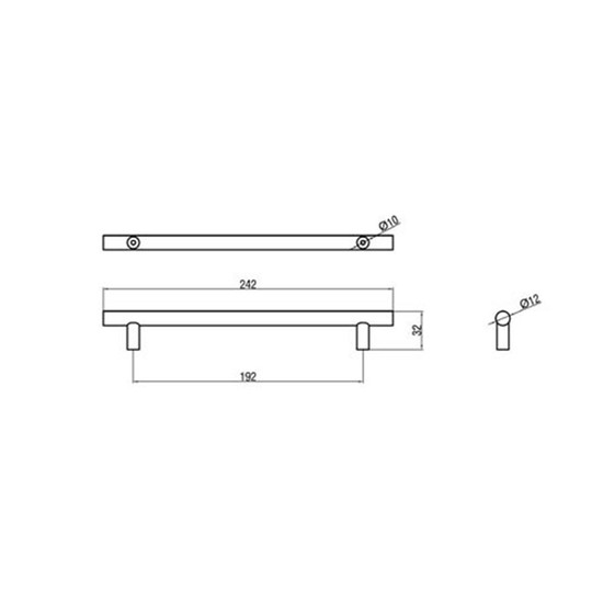 Fogantyú A001-192-242 192 Aluminium