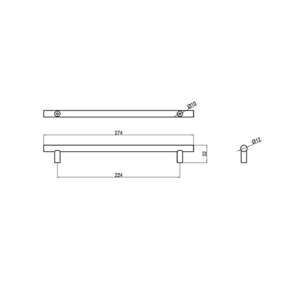 Fogantyú A001-224-274 224 Aluminium