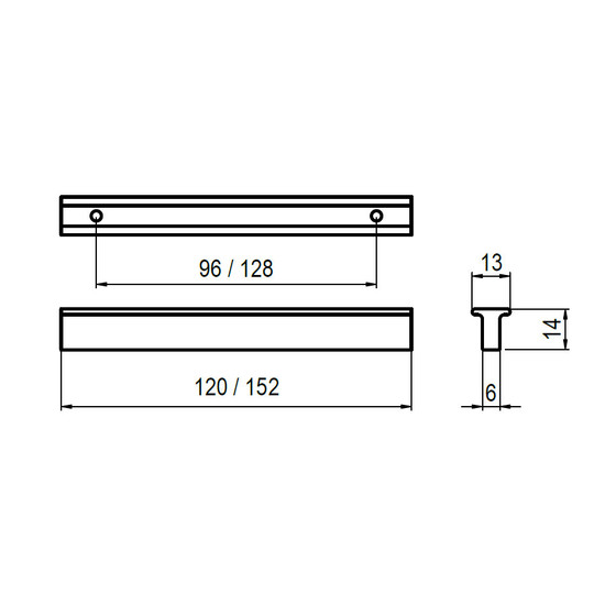 Fogantyú A005-096 96 Aluminium