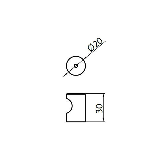 Fogantyú A019-020 30mm Aluminium