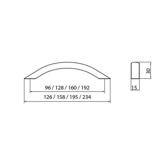 Fogantyú A021-160 Aluminium