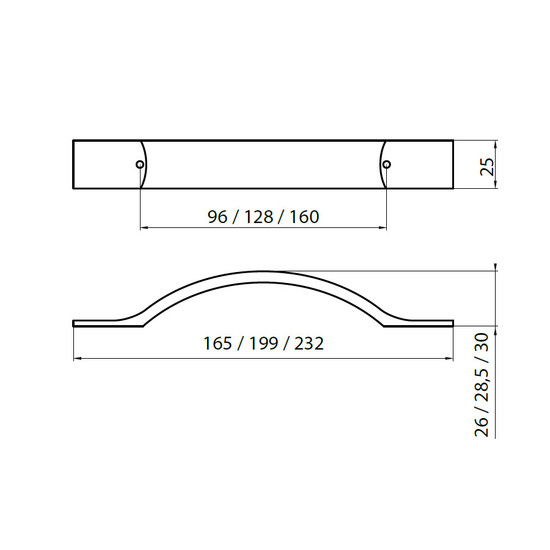 Fogantyú A023-160 Aluminium