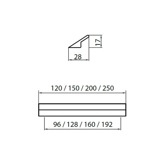 Fogantyú A024-128 Aluminium