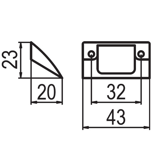 Fogantyú RF C317-11 32 Galvanizált nikkel