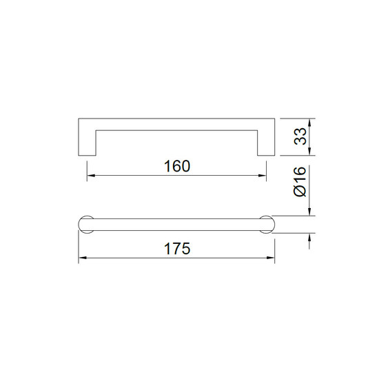 Fogantyú E075-160 Acél