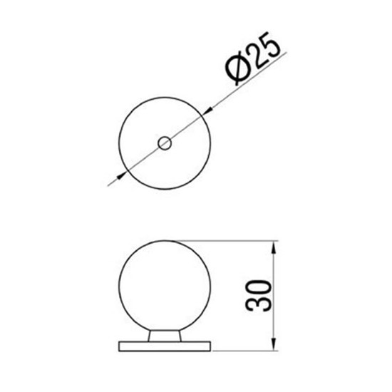 Fogantyú G 143-25 Króm gomb fém