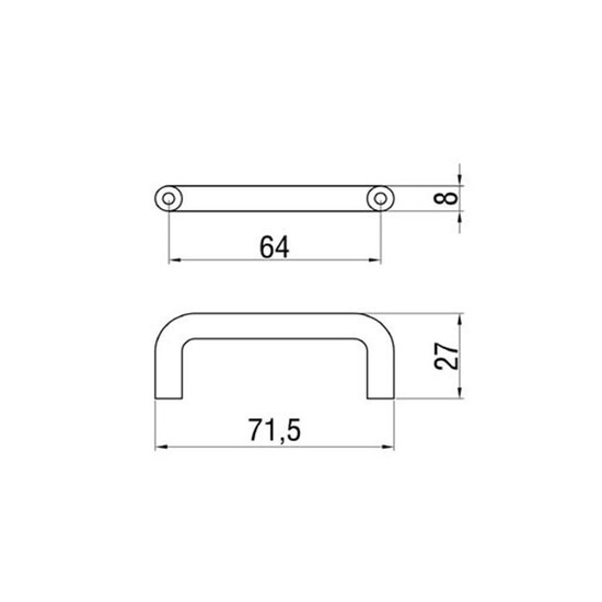 Fogantyú G1008-64 Króm FÉM
