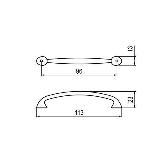 Fogantyú G980-96 Fekete nikkel
