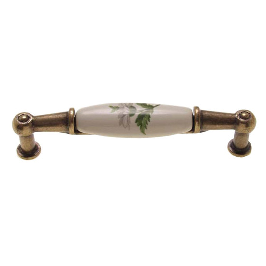 Fogantyú M01-01-20-04 96 Antik bronz-zöld virág porcelán Fogantyú M01-01-20-04 96 Antik bronz-zöld virág porcelán