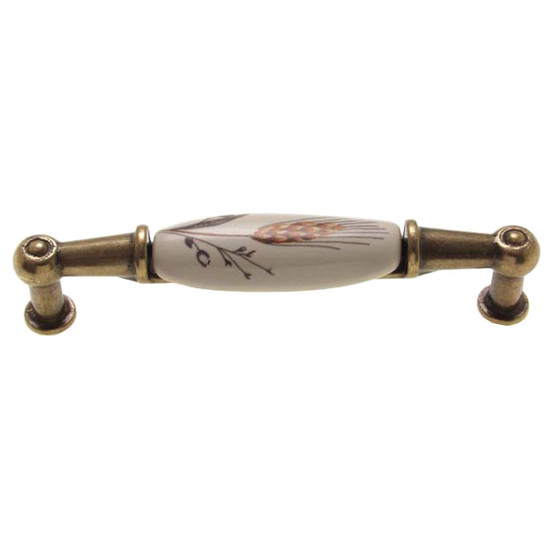 Fogantyú M01-01-81-04 96 Antik bronz-búzakalász porcelán Fogantyú M01-01-81-04 96 Antik bronz-búzakalász porcelán