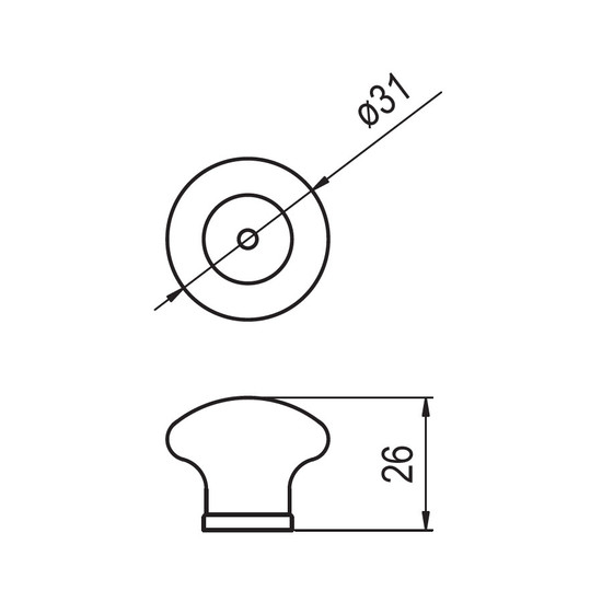 Fogantyú P04-01-02-04 Antik-bronz barna virág 31mm