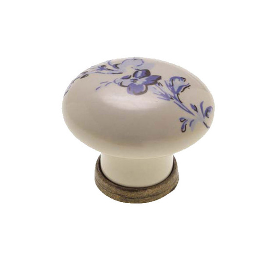 Fogantyú P04.01.25.04 ANT.BRONZ-KÉK Virág PORCELÁN 31 Fogantyú P04.01.25.04 ANT.BRONZ-KÉK Virág PORCELÁN 31