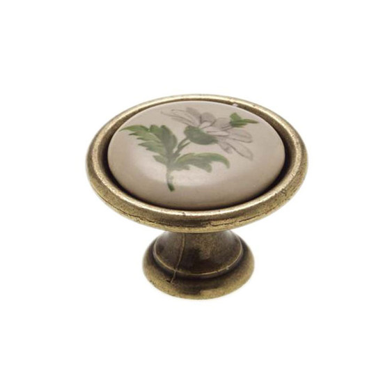 Fogantyú P07-01-20-04 Antik bronz-zöld 34mm porcelán Fogantyú P07-01-20-04 Antik bronz-zöld 34mm porcelán