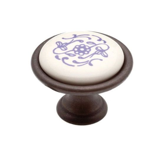 Fogantyú P07-01-90-B1G C bronz-kék motívum 34mm porcelán Fogantyú P07-01-90-B1G C bronz-kék motívum 34mm porcelán