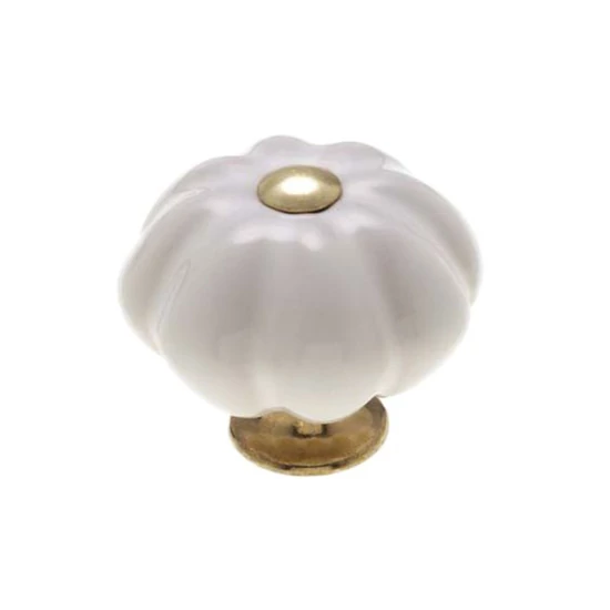 Fogantyú P10.00.00.06 Fehér-Réz Porcelán-Fém