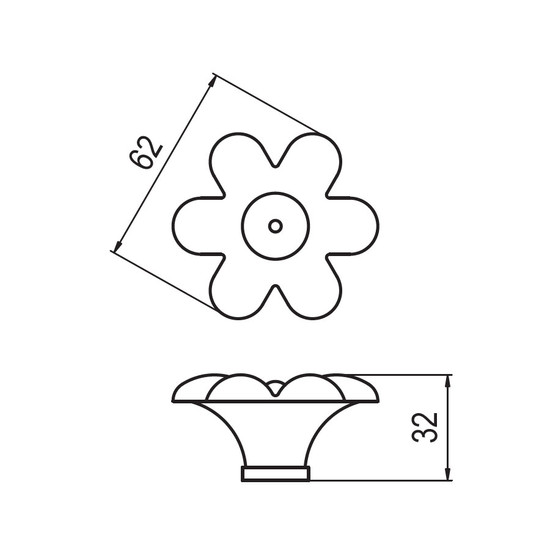 Fogantyú P23-01-00-04 Antik bronz minta nélkül porcelán 55mm Fogantyú P23-01-00-04 Antik bronz minta nélkül porcelán 55mm